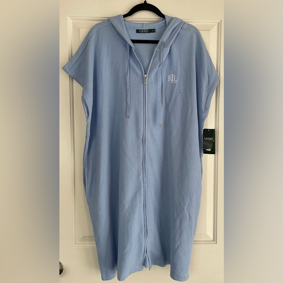 Lauren Ralph Lauren Tops - Lauren Ralph Lauren Zip-Front Hooded Lounger with Pockets